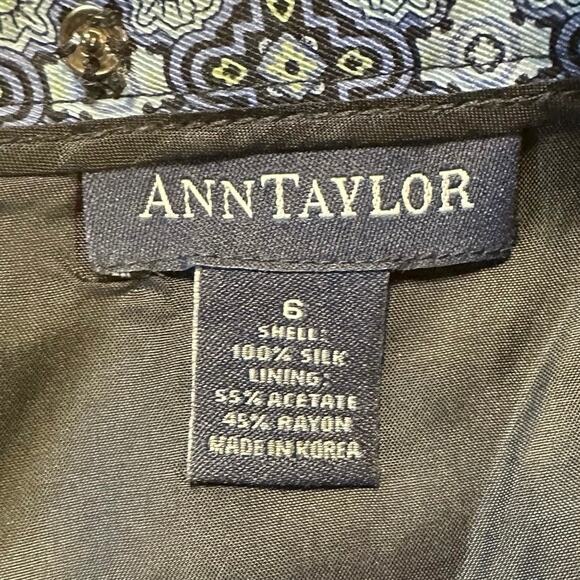 Ann Taylor Women's Silk Pencil Skirt Size‎ 6 Multicolor Geometric Knee Length - Picture 2 of 4